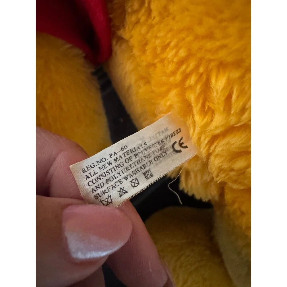 Disney Winnie the Pooh Bear VTG Large Plush Mattel Arcotoys 21